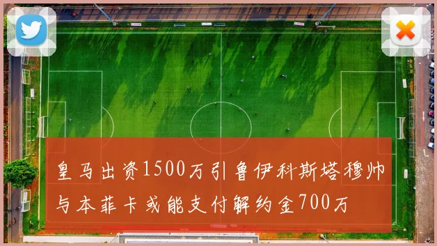 皇马出资1500万引鲁伊科斯塔穆帅与本菲卡或能支付解约金700万